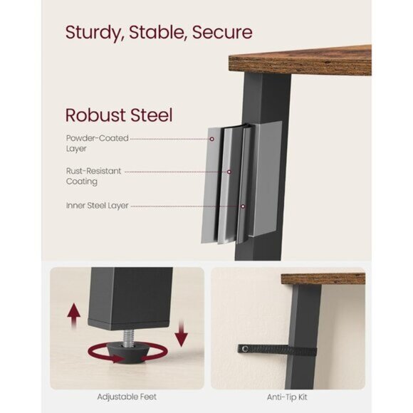 New 4-Tier Corner Shelf Stand, Industrial Ladder Bookshelf & Plant Stand - Brown - Picture 5 of 6